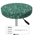 thumbnail image 4 of KLL Green Christmas Round Bar Chair Cushion Cover ,Bar Stool Protector with Elastic, Soft Washable, 4 of 6
