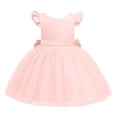 thumbnail image 5 of Flower Girl Dresses for Wedding Sleeveless Princess Pink V-Back with Big Bow Summer Dress Girls Dresses Size 5-6 Years, 5 of 7