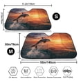 thumbnail image 3 of Kdxio Sunset Dancing Dolphin B Print Windshield Sun Shade,UV Rays and Sun Heat Protection,Sunshade for Car Windshield,Car Shade Front Windshield - Medium, 3 of 5