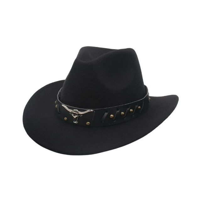 Sombrero de vaquero occidental Yuyangstore para adultos negro