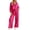 Fall Outfits Hot Pink, variant on Fall Outfits for Women Soft Two-Piece Set Plus-Size Shirt Set with High-Waisted Loose-Fit Pants Blue XXL