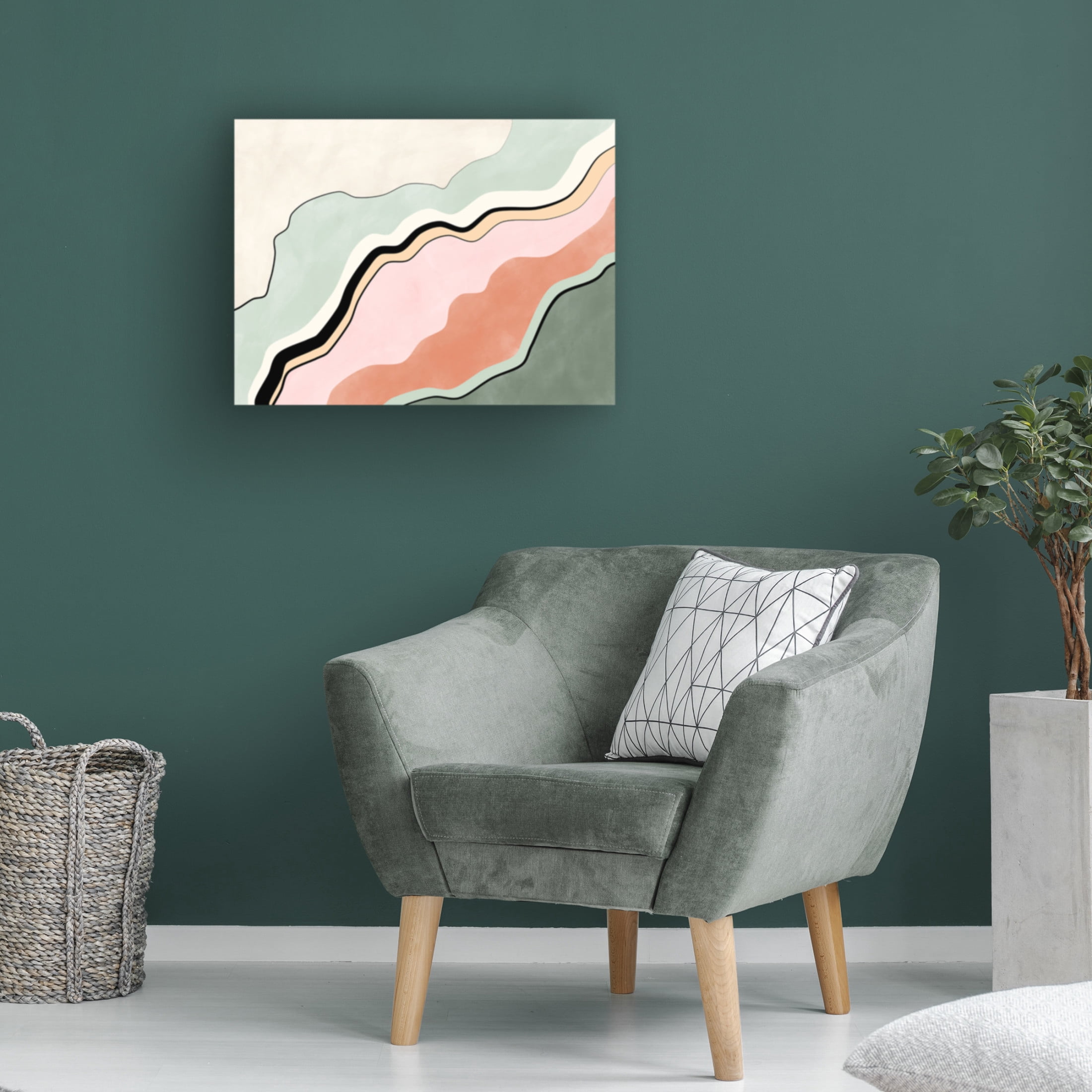 Trademark Fine Art Elena Ristova Pinkgreen38 Canvas Wall Art