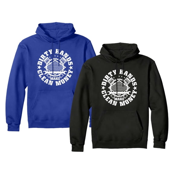 YUEHUA Dirty Hands Make Clean-Money Funny Mechanic Mechanist Pullover Hoodie for Women Men