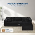 thumbnail image 2 of Contemporary Modular Oversized L-Shaped Sectional Sofa - Deep Seat Cloud Couch with Memory Foam, Reversible Chaise, No Assembly Needed - Living Room Comfort - Black, 2 of 7