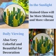 thumbnail image 4 of Many Cactus Stained Glass Suncatcher Colored Handmade Window Hangings Glass Suncatcher Crafts Kits for Indoor Garden Christmas Decor and Memorial 16x16cm(2), 4 of 7