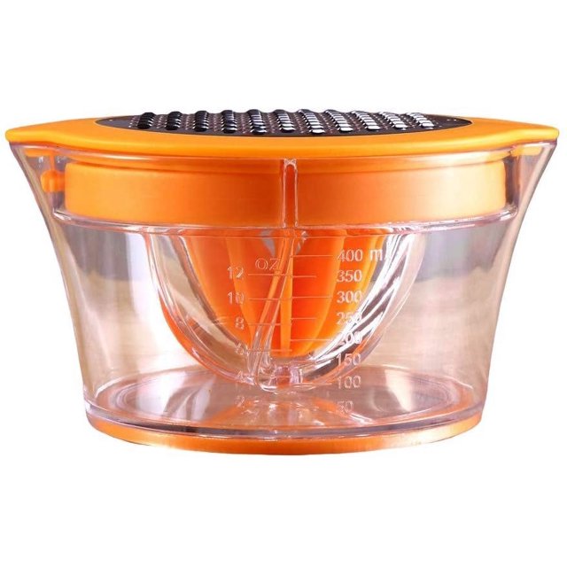Exprimidor manual, exprimidor de cítricos-limón-naranja Prensa manual manual con taza medidora incorporada y rallador Separador de huevos de extracción de escariador antideslizante Sailing Electrónica