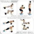 thumbnail image 6 of Yes4All Slam Ball, PVC Sand Filled Medicine Ball, 10-40lbs Weight Ball - Triangle Black 12LBS, 6 of 7