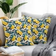 thumbnail image 5 of Outdoor Waterproof Pillow Covers Pack of 2, Summer Yellow Lemon Country Style Plant Decorative Throw Pillowcases Cushion Covers for Garden Patio Tent Sofa Couch, 18x18 inch, 5 of 8