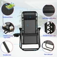 thumbnail image 2 of Set of 2 Zero Gravity Chairs Portable Lounge Patio Chairs Folding Zero Gravity Recliner with Pillow & Cup Holder for Patio, Poolside, Camping, Black, 2 of 7