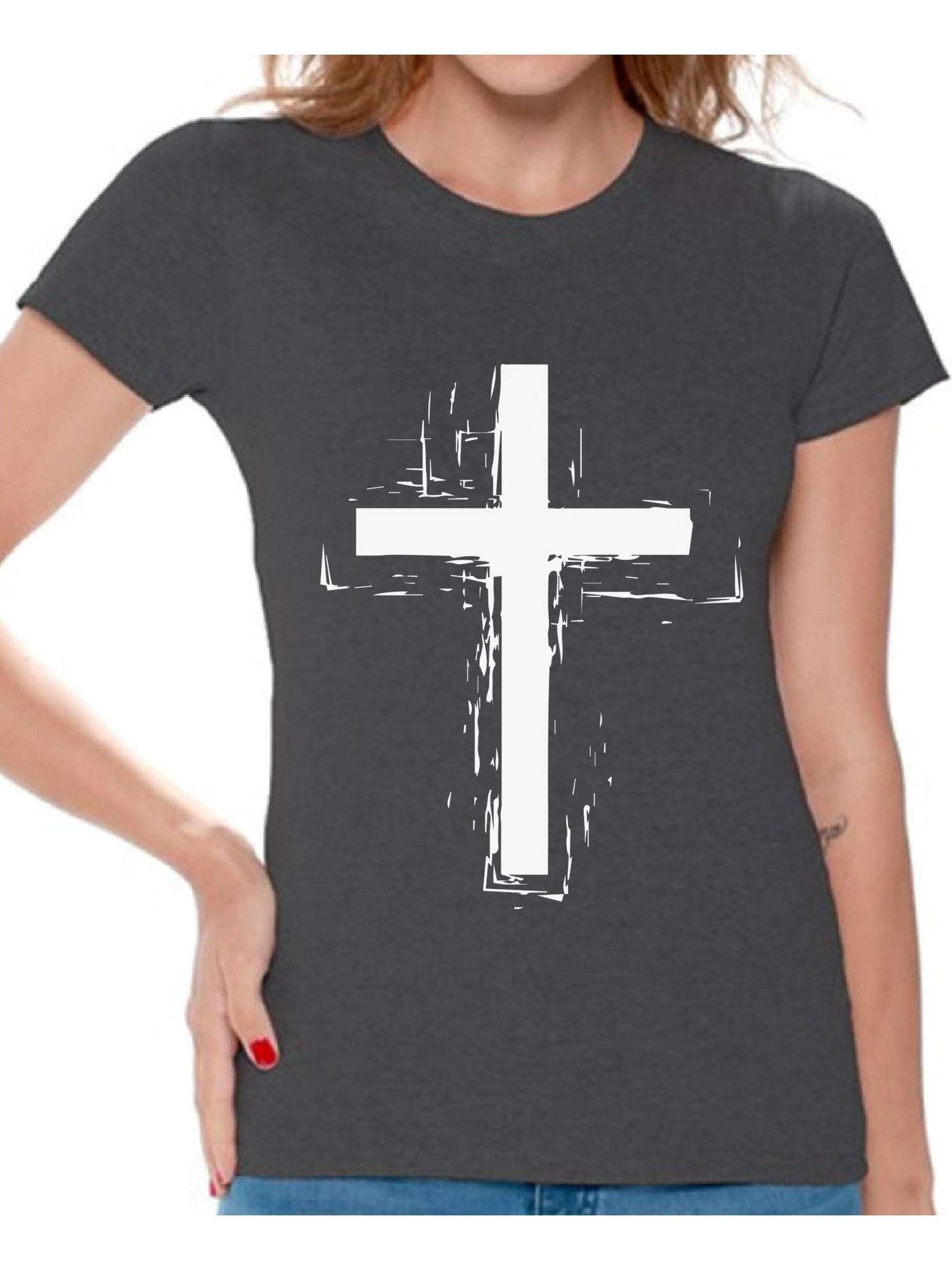 Awkward Styles - Awkward Styles Cross T Shirt for Women Christian Cross ...
