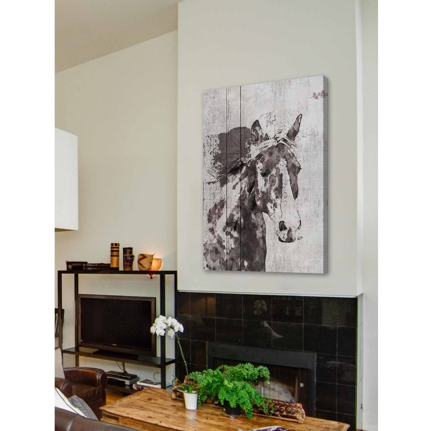 Marmont Hill "Scarlet Horse 1" by Irena Orlov Painting Print on Wrapped Canvas