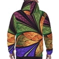 thumbnail image 7 of Kdxio Multicolored Beautiful Flower1 Print Mens Casual Hooded Collar Drawstring Hoodies Pullover Sweatshirts Casual Long Sleeve Shirts-Small, 7 of 7