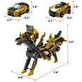 thumbnail image 2 of Lomyolo 2-in-1 Collision Transforming Dinosaur Toys Magnetic Cars Convertible Robot Toys for Kids Dino Car Toddler Fun Christmas Birthday Gift for Age 3-12 Years Boys (Golden Dragon), 2 of 7