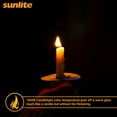 thumbnail image 4 of Sunlite LED CA11 Flame Tip Chandelier Light Bulb, 4 Watts (40W Equivalent), Medium E26 Base, Dimmable, Edison Style, 1800K Candle Light, 6 Pack, 4 of 6