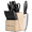 BlackSilver, variant on HENKELIVING Knife Set, 13PC Kitchen Knife, German Stainless Steel Knives with Sharpener, Ergonomic Handles, Dishwasher Safe, Perfect Housewarming Gift, Black