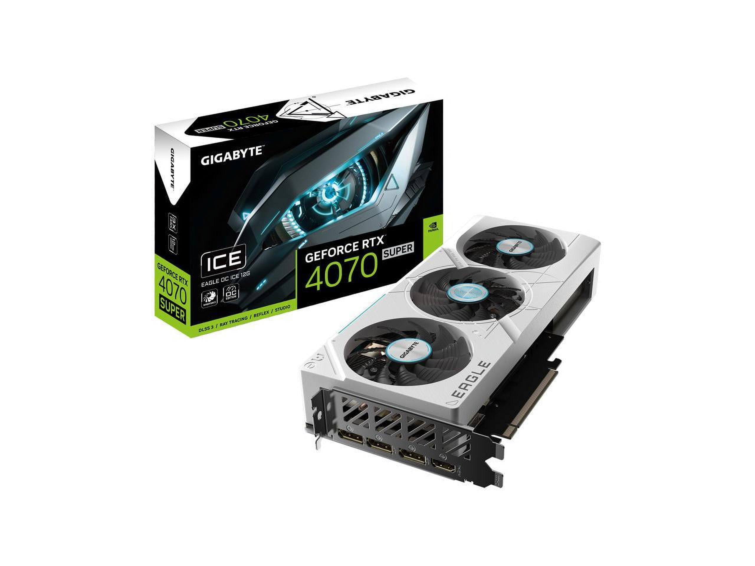 GIGABYTE GeForce RTX 4070 SUPER EAGLE OC ICE 12G GPU, 3x