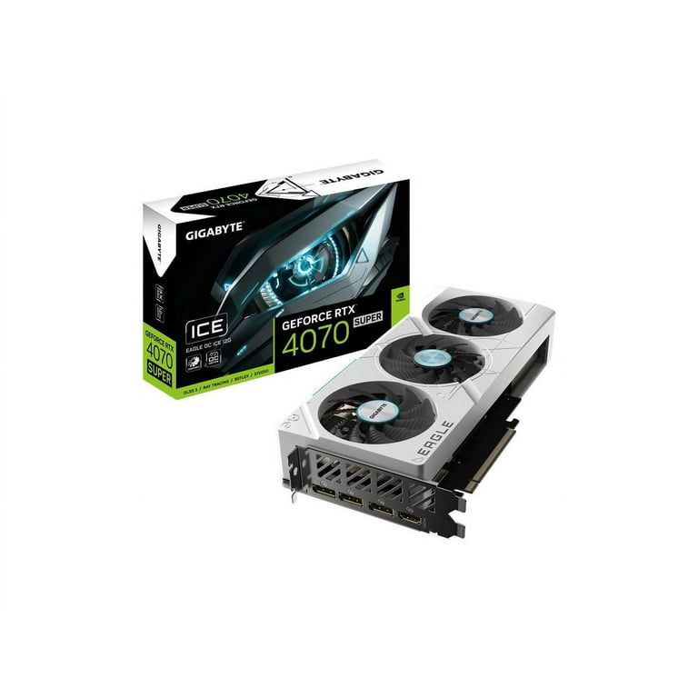 GIGABYTE GeForce RTX 4070 SUPER EAGLE OC ICE 12G GPU, 3x