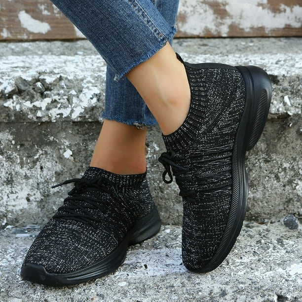 Women s Sneakers Female Sneakers Adult Womens Shoes Sneaker Wedge Heels for Women Women Casual Shoes Sport Shoes Mesh Running Shoes Ladies Womens Womens Sneakers 5 15952 Sneaker Black 8 Walmart