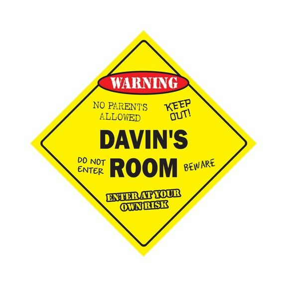 SignMission X-Davins Room 12 x 12 in. Crossing Zone Xing Room Sign - Davins