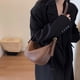 thumbnail image 4 of Bolso Bandolera para Mujer Bolso Media Tejido Color Sólido Bolso (café), 4 of 9