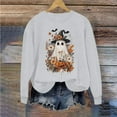 thumbnail image 4 of Womens Crewneck Sweatshirts Halloween Printed Shirts Fall Winter Long Sleeve Sweaters Casual Blouses Loose Sweatshirt Pullover Top Halloween Costumes, 4 of 4