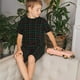 thumbnail image 4 of Balery Buffalo Plaid Dark Green Conjunto de Pijama Infantil de Manga Corta con Estampado – Ropa de Dormir de Algodón Suave-Small, 4 of 6