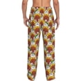 thumbnail image 3 of Uemuo Cartoon Sunflowers Pattern Men's Wide Leg Palazzo Lounge Pants with Pockets Light Weight Loose Comfy Casual Pajama Pants-Large, 3 of 9