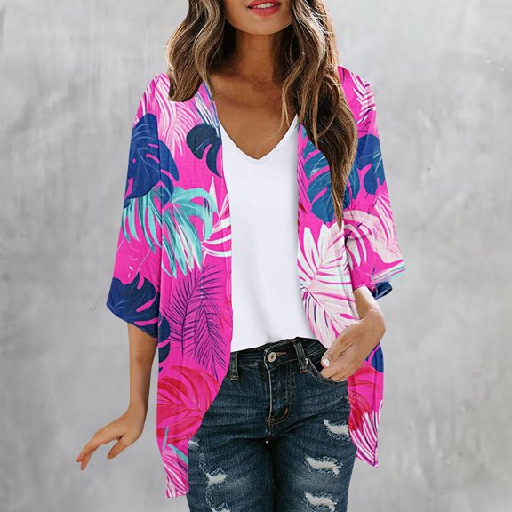 Womens Cardigan Sweaters Fashion Casual Overcoat Open Front Print Classic Sweater Knit Cardigan