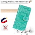 thumbnail image 4 of For Samsung Galaxy S9 Mobile Phone Cover Leather Pu Wallet Flip Case Flower Pattern Folding Cover Sunflower - Green, 4 of 7