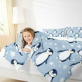 thumbnail image 4 of Manfei Cartoon Penguin 3-Piece Full Size Comforter Sets for Kids Teens,Happy Winter Snowflake Bedding Comforter Set,Merry Christmas Lightweight Bedding Sets,Breathable Home Decor,Reversible, 4 of 8