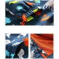 thumbnail image 4 of WIBACKER Toddler Boys Waterproof Hooded Jacket Mesh Lined Raincoat Windbreaker Dinosaur, 4 of 8
