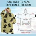 thumbnail image 4 of Oversized Wearable Blanket Hoodie,Dachshund Footprint Sherpa Blanket Hoodie with Super Pockets,Super Warm Fuzzy Pullover for Women & Men, 4 of 6
