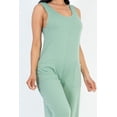 thumbnail image 3 of Relaxed French Terry Sleeveless Scoop Neck Jumpsuit with Front Pocket, 3 of 9