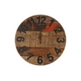 thumbnail image 6 of De Kulture Handcrafted Recycled Teak Wood Numeric Vintage Wall Clock Collectible Timepieces, 41 CMS Diameter, 6 of 6