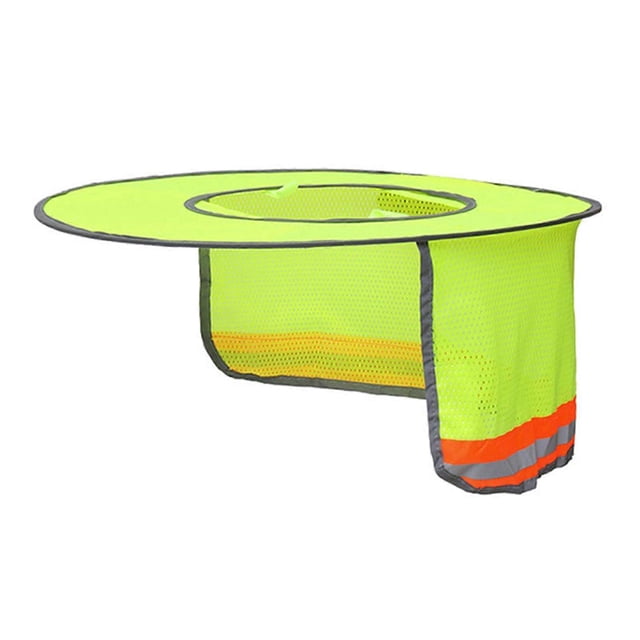 Portable Helmets Cover with Reflective Strip UV Protection Sunshade Helmets Attachment for Workers Construction