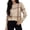 Beige, variant on Sorvello Women's Plaid Knit Sweater, Oversized Crewneck Pullover Long Sleeve, Ribbed Cuffs & Hem Casual Fall Style Beige L