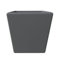 thumbnail image 5 of LeisureMod Blossom Mid-Century Modern Fiberstone and Clay Planter - Tapered Square Plant Pot with Drainage Holes for Indoor and Outdoor Home (19" Height), 5 of 7