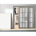 thumbnail image 3 of Sliding Closet Frosted Glass 12 Lites Bypass Doors 60 x 80 inches, 3 of 6