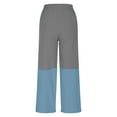 thumbnail image 2 of Bixock Sweatpants for Women Wide Leg Pants Linen Pants Elastic Waist Loose Casual Breathable Summer Vacation Beach Clothes, 2 of 5