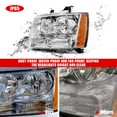 thumbnail image 6 of ADCARLIGHTS Headlights Compatible with Chevy 2007-2013 Avalanche / 2007-2014 Tahoe / 07-14 Suburban 1500/07-13 Suburban 2500 Chrome Housing Amber Reflector Replacement Pair, 6 of 9