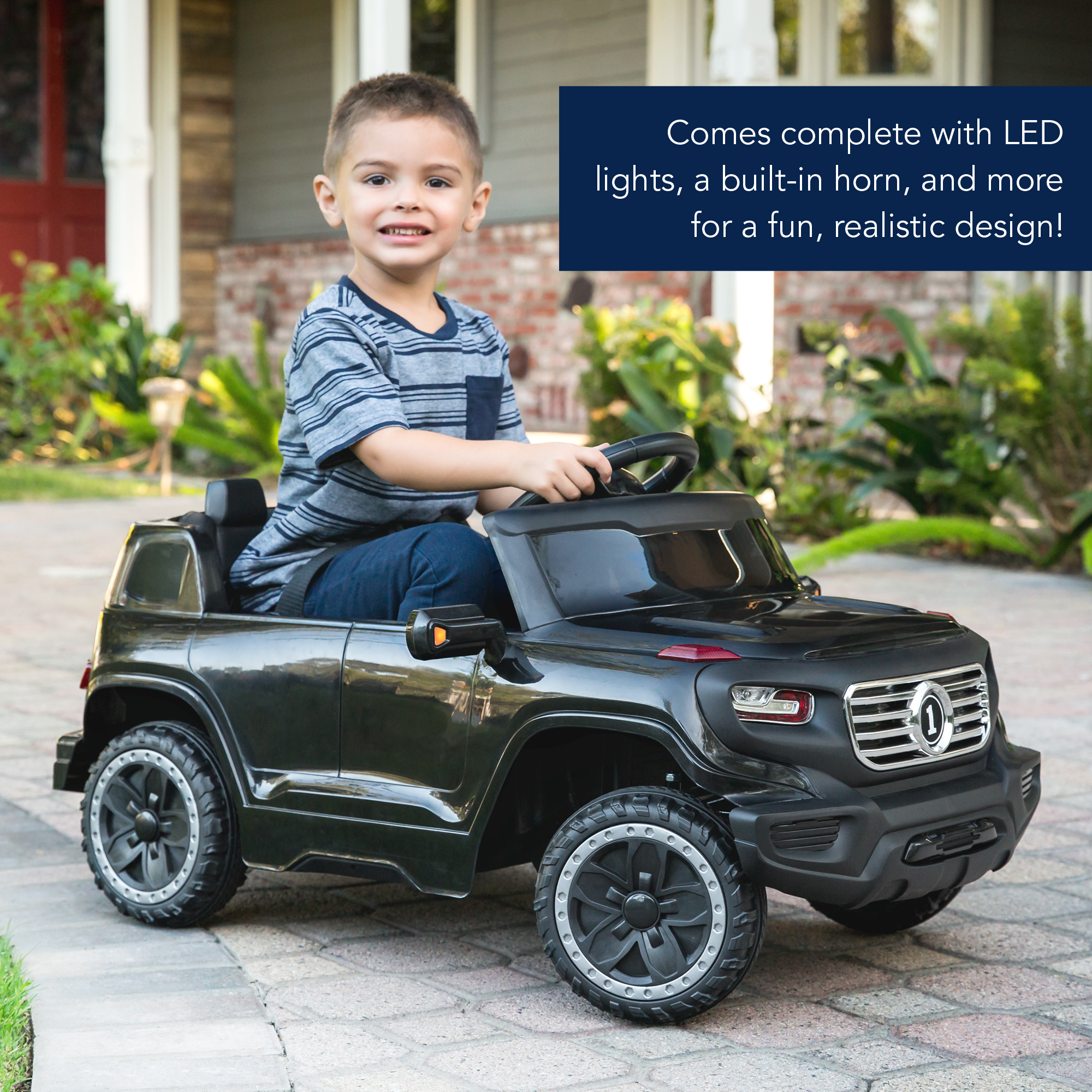Best Choice Products 6V Kids Ride On Car Truck w/ Parent Control, 3 Speeds, LED Headlights, MP3 Player, Horn - Black - image 3 of 8