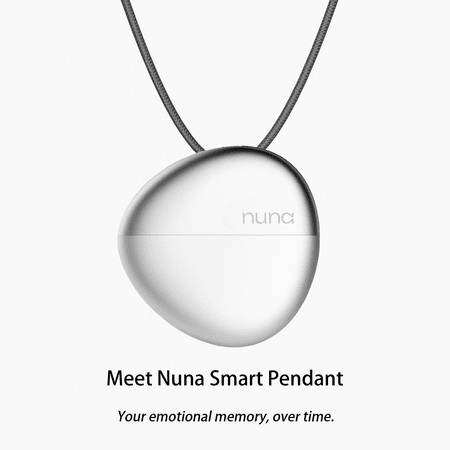 Nuna - Emotion Tracking Smart Pendant, emotional wellness wearable, blending neuroscience, AI, and mindful design - Silver