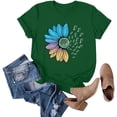 thumbnail image 5 of frariair Cotton Tshirts for Women Womens Fashion Workout T Shirts Athletic Plus Size Tops Summer Trendy Clothes Short Sleeve Spring Tee Green, 5 of 9