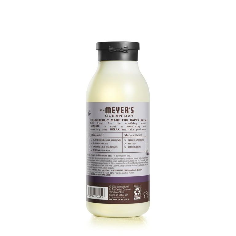 Mrs. Meyer s Clean Day Body Wash Lavender Scent 16 Ounce Bottle