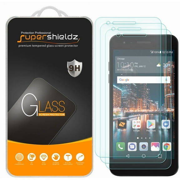 [3-Pack] Supershieldz for LG "Tribute Dynasty" Tempered Glass Screen Protector, Anti-Scratch, Anti-Fingerprint, Bubble Free