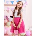 thumbnail image 2 of Oudiya Toddler Girls Tutu Fairy Dress Fluffy Ruffle Sleeve Dresses Summer Casual Tulle Party Sundress for Kids 6-7Y, 2 of 5