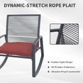 thumbnail image 3 of Mondawe 3-Piece Outdoor Metal Rocking Chair Set with Side Table include Cushions, 3 of 6