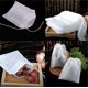 thumbnail image 3 of Bolsitas de té desechables, 100 piezas de bolsitas de té de papel de filtro de alimentos, bolsitas de té de relleno con cordón, para filtración de escoria, almacenar especias (6 x 8 cm), 3 of 5