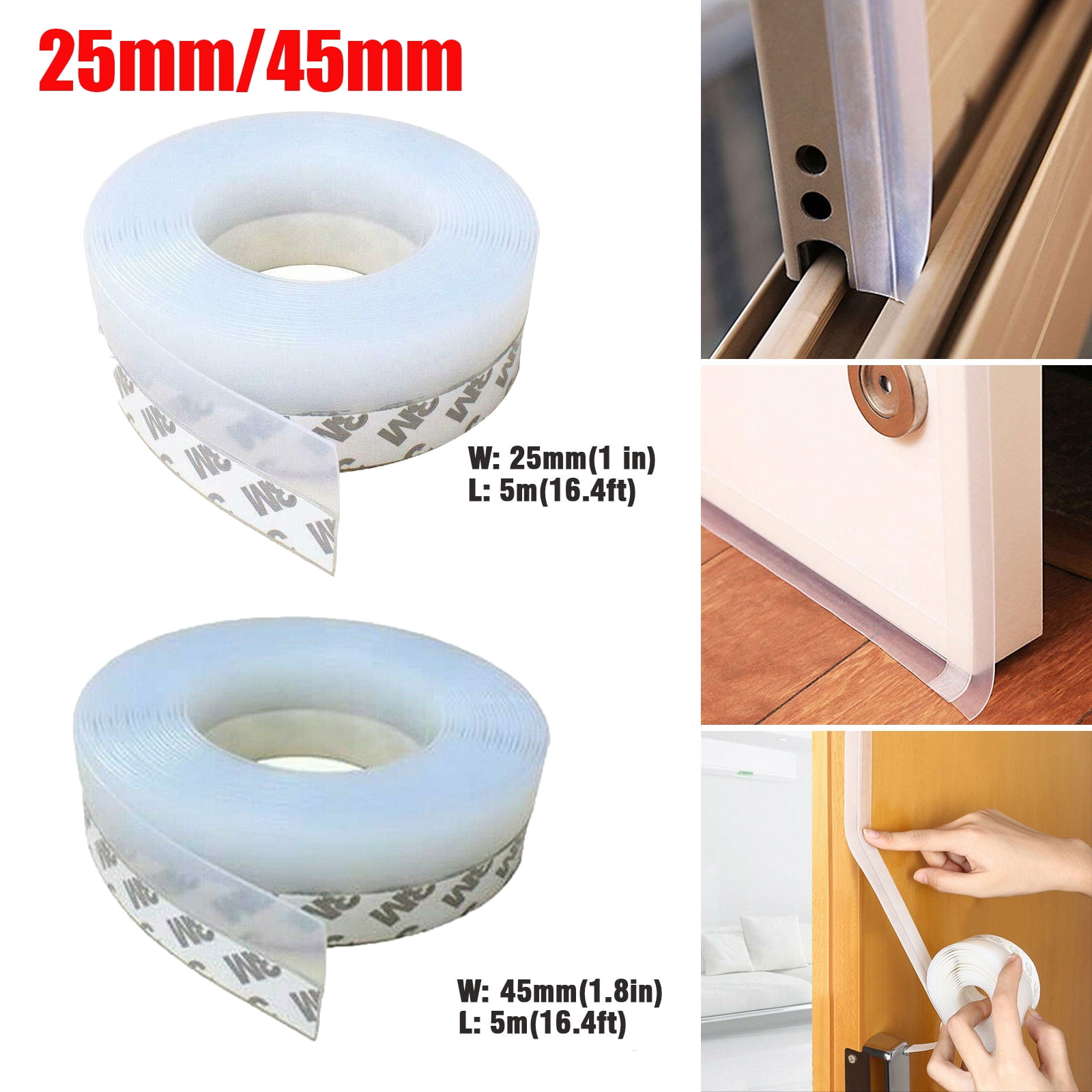 Weather Stripping Silicone Seal Strip, Door Bottom Seal Sweep Sealing