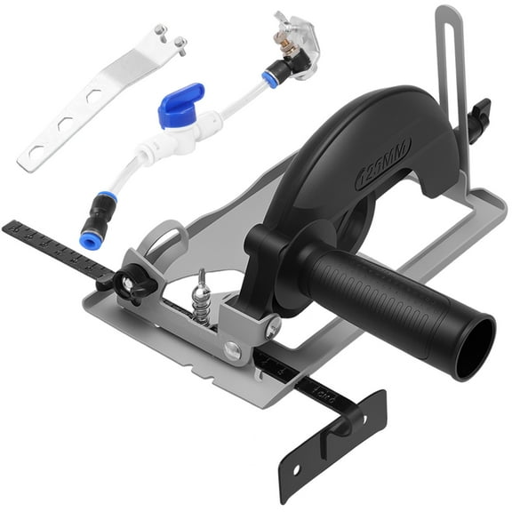 Ikoopy Angle Grinder Holder 45° Adjustable Cutting Machine Slotting Base 0-40mm Cutting Depth Angle Grinder Bracket Precision Angle Grinder Stand for 100 125 Type Angle Grinder Black